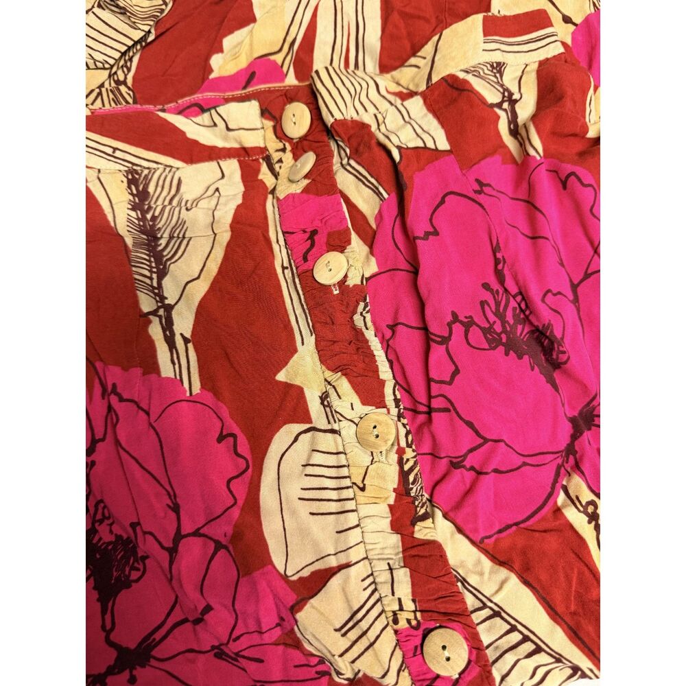 Zara Women Bohemian Floral Print Midi Skirt L - Picture 5 of 5